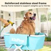 KITPLUS Elevated Dog Bathtub, 5 Height Adjustable Portable Dog Wash
