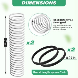 Gulfmew Lower Duct Hose with Replacement Belts, Compatible with Shark NV752 NV751 NV340 NV400 NV501 NV502 NV552 NV650 UV795 Rotator Vacuum Cleaner, 1-1/2 Lower Hose Replacements Parts (2 Pack)