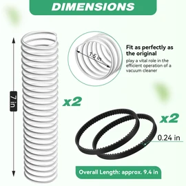 Gulfmew Lower Duct Hose with Replacement Belts, Compatible with Shark NV752 NV751 NV340 NV400 NV501 NV502 NV552 NV650 UV795 Rotator Vacuum Cleaner, 1-1/2 Lower Hose Replacements Parts (2 Pack)
