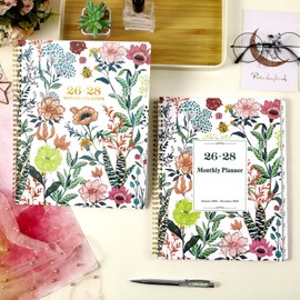 2026-2028 Monthly Planner/Calendar - 3 Year Monthly Planner 2026-2028, Jan. 2026 - Dec. 2028, 9" × 11" Calendar Planner 36-Month with Tabs, Twin-Wire Binding, Two-Side Pocket, Celebrity Quotes ＆ Notes