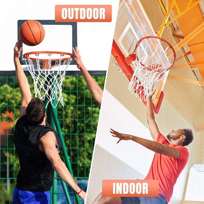 Y8HM 2Pcs Heavy Duty Basketball Net Replacement Fits Standard 12