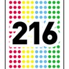 Avery See Thru Colour Coding Round Labels, 1/4" Dots, 648