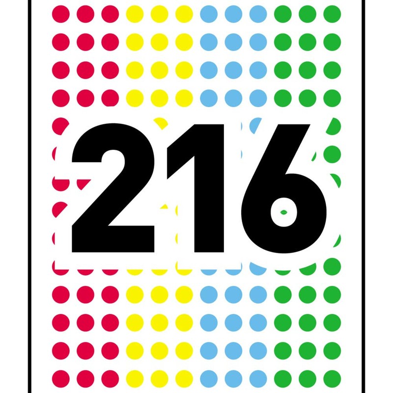 Avery See Thru Colour Coding Round Labels, 1/4" Dots, 648