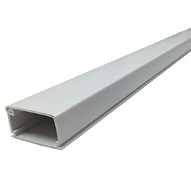 Electriduct (LG1) Large Latching Surface Cable Raceway Wall Wire Concealer and Cord Manager - (5 x 58 Inch Sticks = 24FT) - White