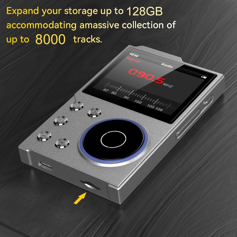 16GB HiFi MP3 Player with Bluetooth, 2.4 Inch Lossless DSD