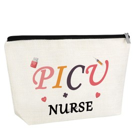 Gfhzdmf PICU Nurse Gifts Makeup Bag Appreciation Gifts for PICU Nurse Cosmetic Bag PICU Nurse Thank You Gifts PICU Nurse Nursing Student Graduation Gifts Nurses Week Gifts Travel Pouch