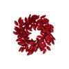 Vickerman 24" Red Artificial Gardenia Glitter Wreath.