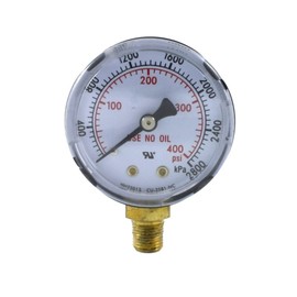 SÜA - High Pressure Gauge for Propane Regulator 0-400 psi - 2 inches for LDP Regulators