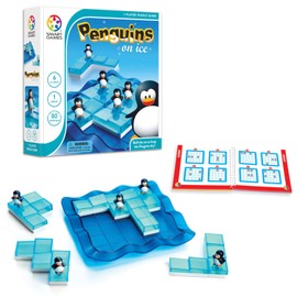SmartGames Penguins on Ice - A Sliding Cognitive Skill-Building Puzzle Game for Ages 6 - Adult