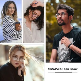 KANASTAL Round Blue Light Glasses for Men Women Retro Small Gold Metal Frame Round Glasses Computer Games Anti Bluelight