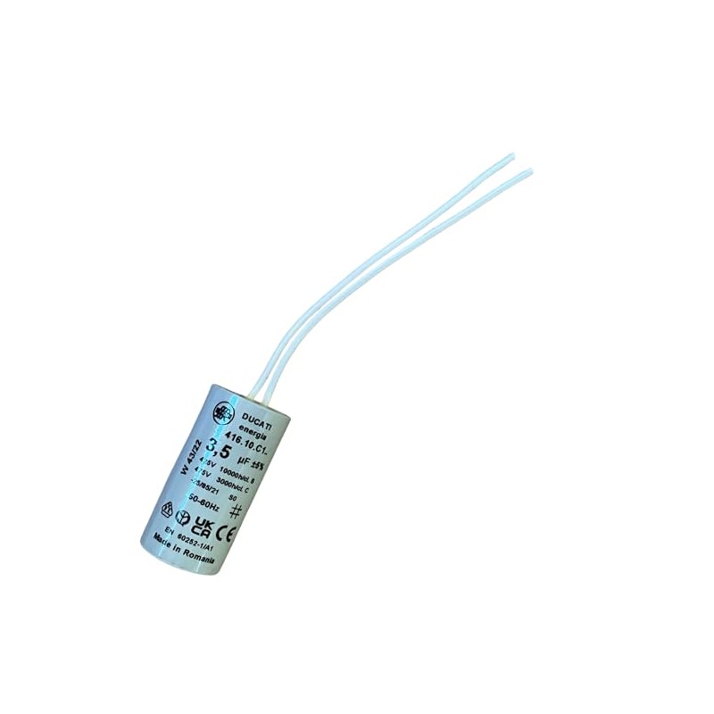 Capacitor 3.5µF 3.5uF with Wires 25 mm x 55 mm