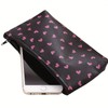 Kids Cute Black with Pink Hearts Pencil Case Cosmetic Make