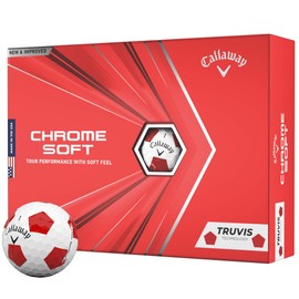 2020 Callaway Chrome Soft Golf Balls (Truvis Red/White)
