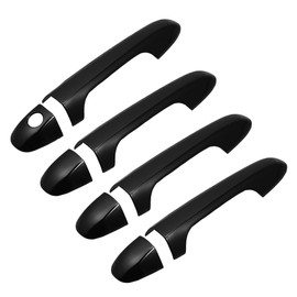 X AUTOHAUX 8pcs ABS Exterior Side Door Handle Cover Trim for Toyota Tacoma 2016-2021 Black Outer Door Handle Cover Decoration