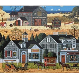 Charles Wysocki "Devilstone Harbor" Newly FRAMED Art Americana