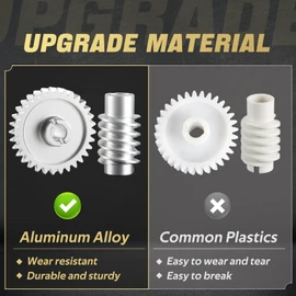Upgrade Aluminum Alloy Drive and Worm Gear Kit Compatible with LiftMaster Craftsman Chamberlain Master Mechanic Garage Master Door Opener Access System Replace# 41A2817 41C4220 41C4220A