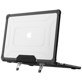 Sahara - Heavy-Duty Raider Series Case with Stand for MacBook Pro 14-Inch (2021–2025, M1–M5), Clear/Black, (LT00047)