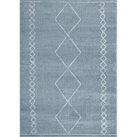 LUXE WEAVERS Daphnes Blue 8x10 Boho Moroccan Geometric Area Rug 2735
