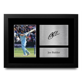 HWC Trading FR A4 Jos Buttler England Cricket Team Gifts Printed Signed Autograph Picture for Cricketer Memorabilia Fans - A4 Framed