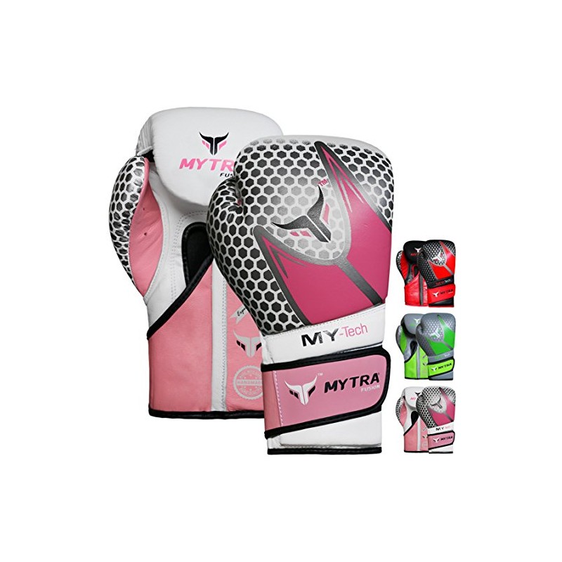 Mytra Fusion MY TECH Boxing Gloves Synthetic Leather SL1 (Pink,