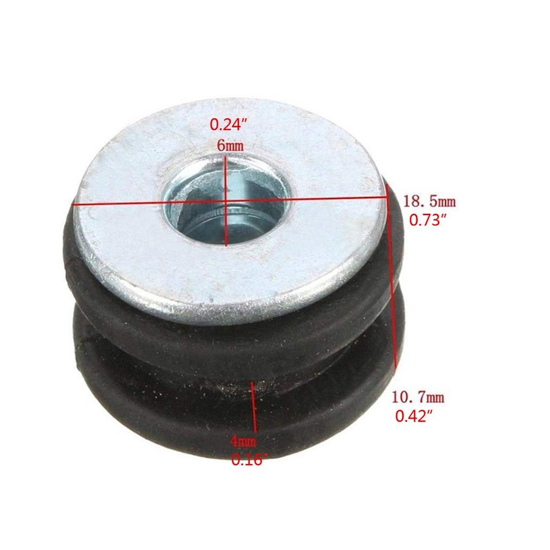 JDIEOQA 10Pcs Motorcycle Rubber Grommets Bolt Kit, Pressure Relief Motorbike