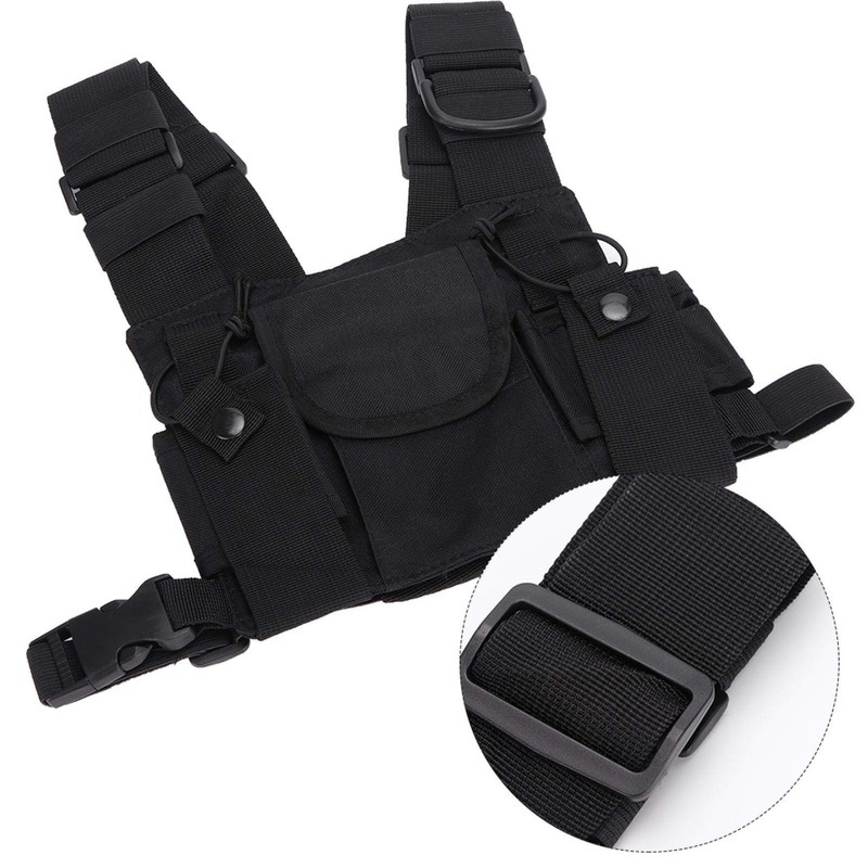 Walkie Talkie Chest Bag, Walkie Talkie Double Chest Strap Front