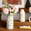 Ninehaoou 2 Pcs Ceramic Small Vase Rustic Farmhouse Vase Boho