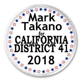 Mark Takano for California District 41 2018-3" Sew/Iron On Patch Election
