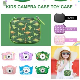Perfcaze Kids Camera Case Compatible with Goopow/Seckton/Mgaolo/HOOMOON Kids Digital Camera Toy, Cartoon Video Camera Portable Carrying Case, Birthday Gift Storage Case for Girl and Boy