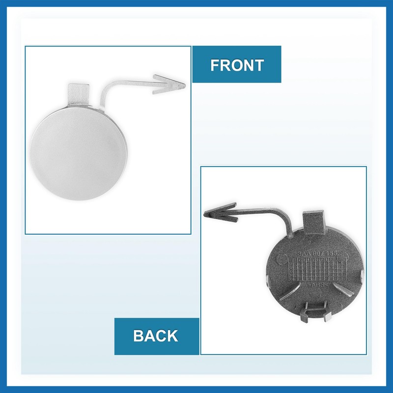 A ABSOPRO Bumper Tow Hook Eye Cover 3AA807155GRU Silver Tone