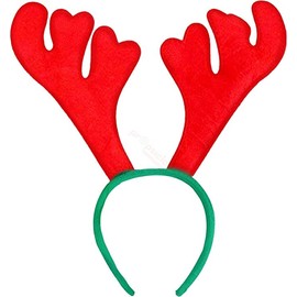 24 Christmas Deer Reindeer Antlers Headband Hairband Party Prop (Hairband with Bell) (Set of 24)