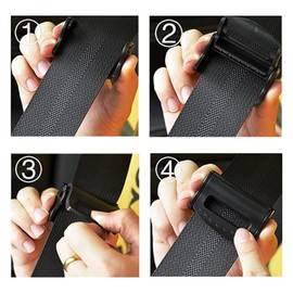 2 Pack Car Seat Belt Adjusters, Seat Belt Tension Adjuster, Smart Adjust Seatbelt Clip, Seat Belt Adjuster Comfort Universal Auto Shoulder Neck Strap Positioner Clips – Black