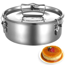 Stainless Steel Flanera, 8.2 Inch Flan Pan for Instant Pot Mexican Design Flanera Flan Maker (21cm)