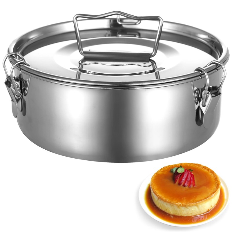 Stainless Steel Flanera, 8.2 Inch Flan Pan for Instant Pot