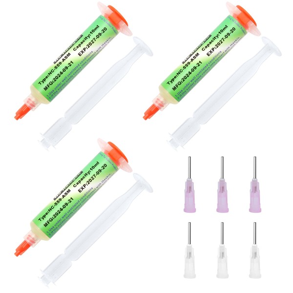 ZOCONE Pack of 3 Flux Soldering, 30 ml Lead-Free Soldering