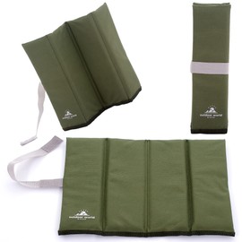 2 x Outdoor World Folding Sit Mat - Portable Seat Pad - Lightweight Sitting Cushion for Hiking Camping Park Picnic Fishing Beach Playground Insulated, Waterproof, Moisture-proof (1 x Olive, 1 x Teal)