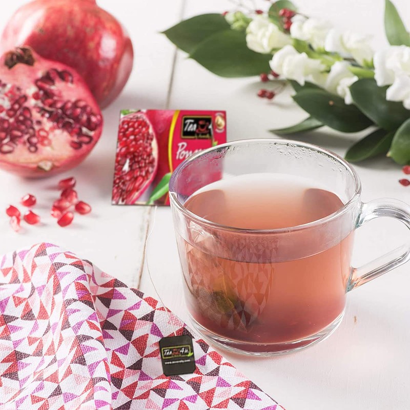 Tea4U Flavored Black Ceylon TeaBags (Pomegranate) - Ideal Quality from