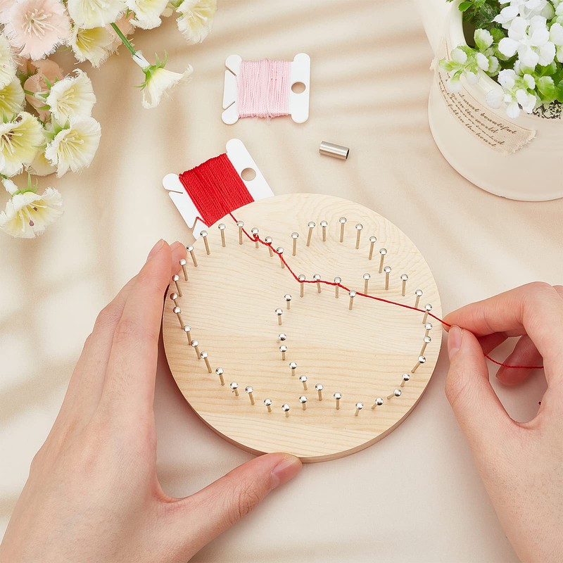 GORGECRAFT Heart String Art Kit, Craft Cupcake, All Necessary Accessories