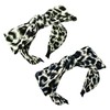 Yonchic 2-Piece Leopard Print Wide Headbands for Women & Girls,