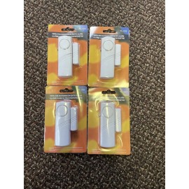 4-Wireless Security Sensors Door Window Entry Alarm Battery Operated NIP