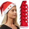 Annastore 6 x Christmas Hat with Flashing Stars Santa Hat