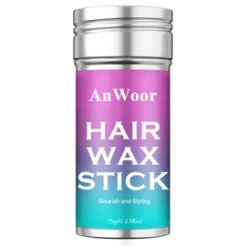 AnWoor Hair Wax Stick, Wax Sticks for Hair, Hair Styling Cream Hair Gel Stick Slick Back Hair Stick for Flyaways - Hair Wax Sticks for Women & Kids- Hair Bun Maker & Hair Accessories for Women Girls & Kids