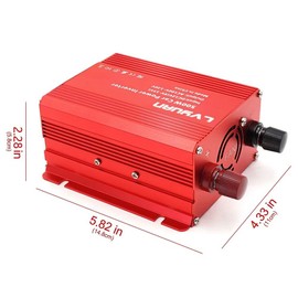 LVYUAN Portable 500W Car Power Inverter Converter Adapter Charger DC12V to AC110V 2USB