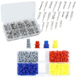 XINTAIHELE 690PCS Pin Connector Kit,1/1.5/1.8/2.2/2.8/3.5mm Automotive Car Electrical Terminal Pins Motorcycle ATV Terminal Removal tool