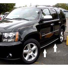 Automotive Authority LLC GMC Yukon Yukon XL 2007-2014 Chrome Running Board Molding Trim 2008 2009 2010 2011 2012 2013 07 08 09 10 11 12 13 14 Hybrid SLT SLE