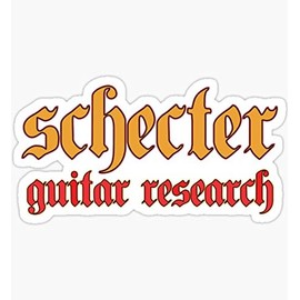 Schecter Guitars - Sticker Graphic - Auto, Wall, Laptop, Cell, Truck Sticker for Windows, Cars, Trucks