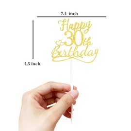 30 adornos para tartas de cumpleaños, purpurina dorada, 30 decoraciones para tartas, 30 decoraciones para tartas de 30 cumpleaños, decoración para tartas de 30 cumpleaños, 30 decoraciones para tartas, 30 decoraciones de cumpleaños