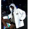 NOZUONO High Visibility Silver Reflective Fabric Gray Soft Polyester Material
