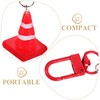 8Pcs Fun Traffic Cone Keychains Traffic Cone Keychains - Lightweight
