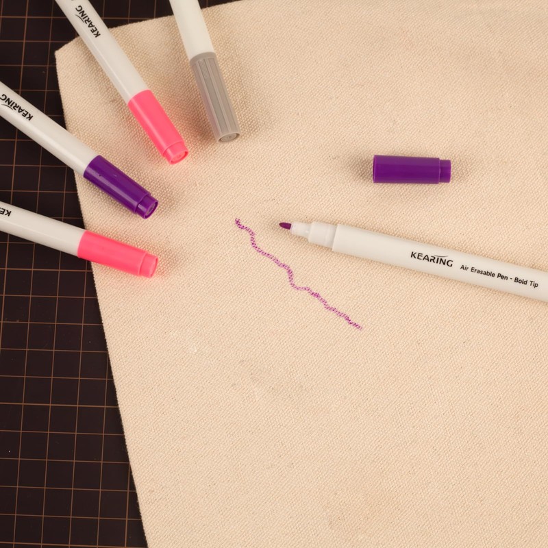 KEARING Erasable Marker Set, Disappearing Ink for Fabric Embroidery, Air/Water